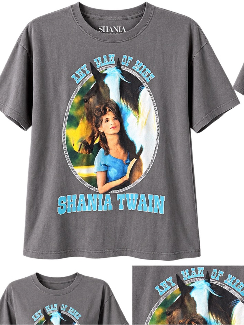 Shania Twain Gray Short Sleeve Graphic Tee - Shania